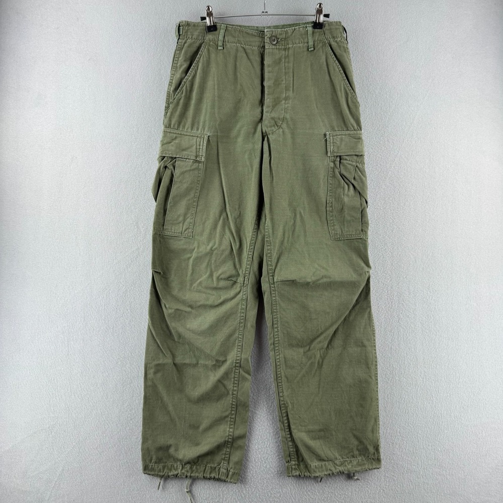 Vintage Vietnam Jungle Pants Mens Small 29x30 OG 107 Poplin Ripstop 60s 1967